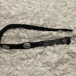 Chic Black Belt with Silver Embellishments